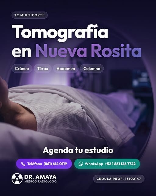 Tomografía computarizada en Nueva Rosita