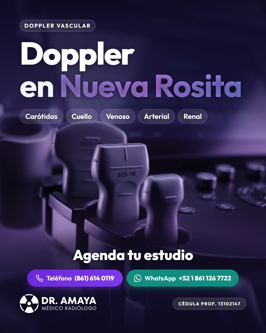 Doppler en Nueva Rosita — Dr. Amaya, médico radiólogo certificado