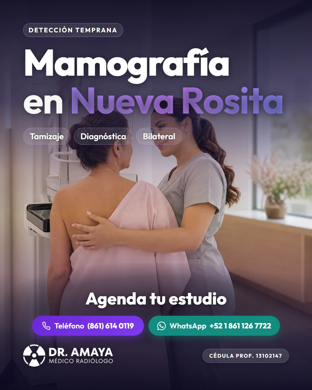 Mamografía en Nueva Rosita — Dr. Amaya, médico radiólogo certificado